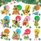 30 Pieces Hawaiian Luau Birthday Party Hanging Swirl Decorations, Flower Tropical Palm Flamingo Sign Foil Ceiling Decor